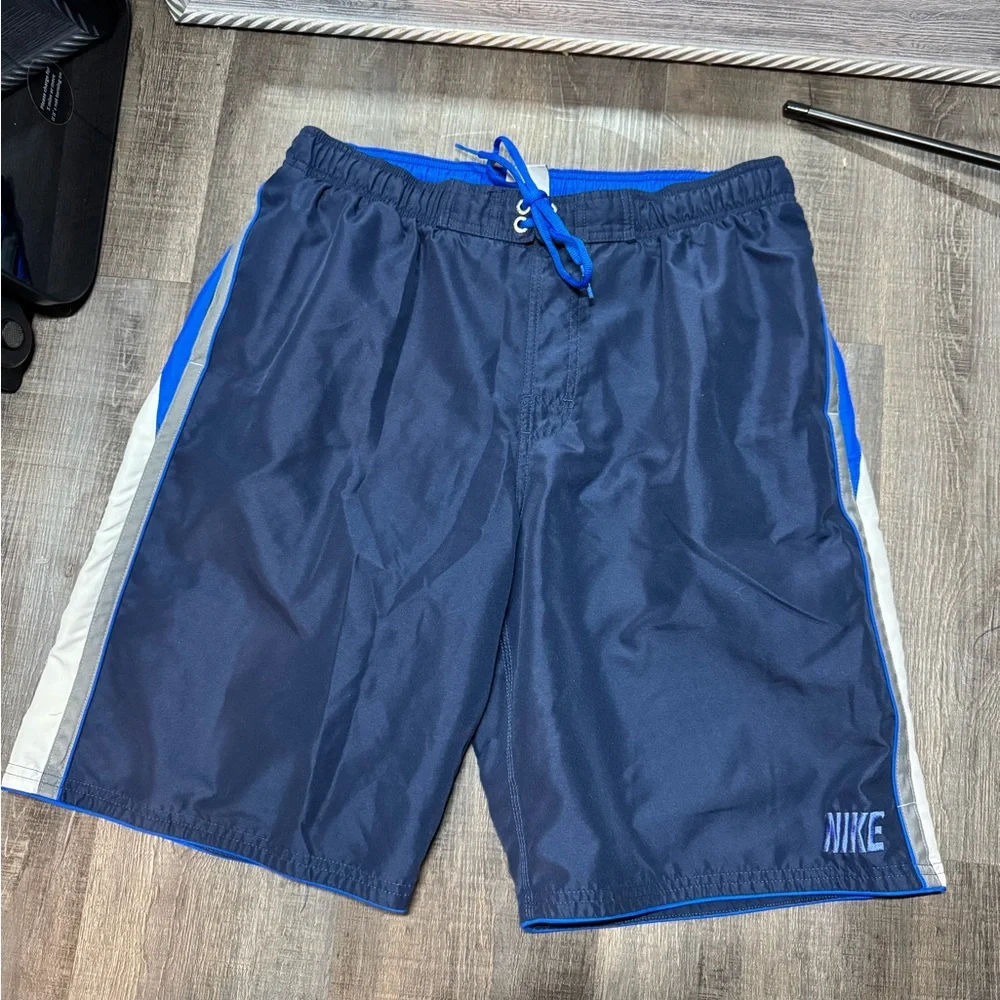 Nike Mens‎ Swim Trunks Board Shorts Blue Athletic Swimwear